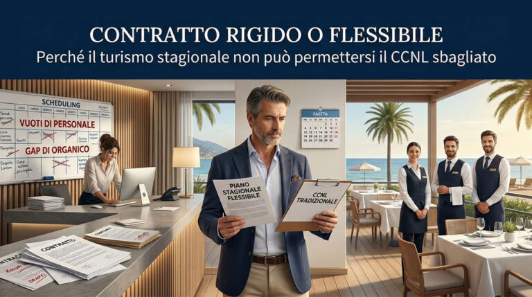 Contratto rigido o flessibile: perché il turismo stagionale non può permettersi il CCNL sbagliato